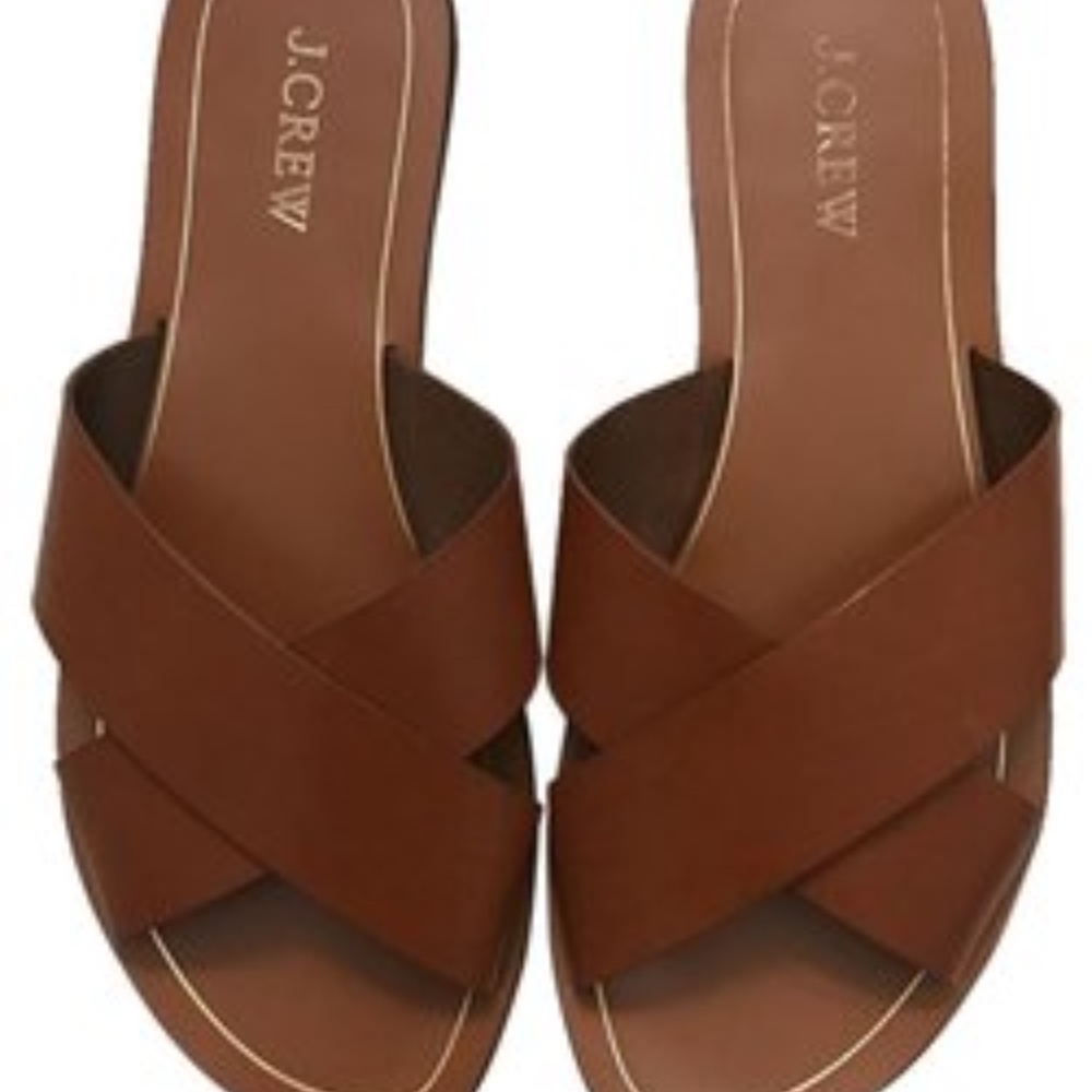 J CREW CRISS CROSS VACHETTA SANDALS